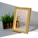 Houten LED-frame met Regenboog en naam