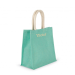 Jute tas borduren - turquoise