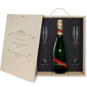 Champagne kist met fles en glazen - Luxury