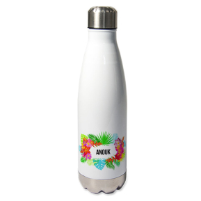 Drinkfles gepersonaliseerd Flower Power