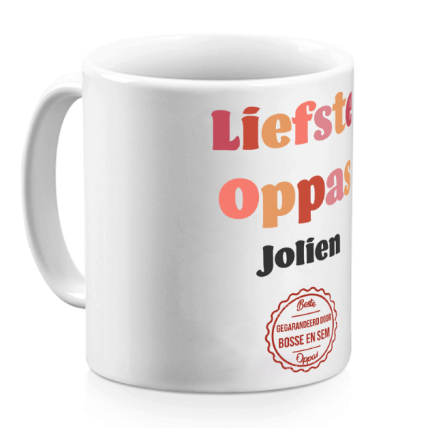 Liefste Oppas - mok bedrukken