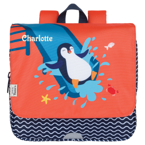 Tann's boekentas met pinguïn - personaliseerbaar